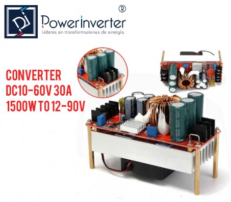CONVERSOR 10-60VDC A 12-90VDC 30A
